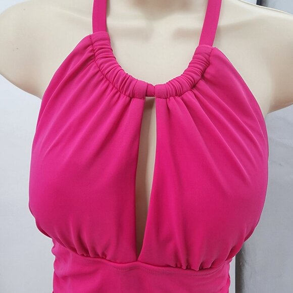 Ralph Lauren Size 10 Womens Pink Halter One Piece Swimsuit NWT $135 - Picture 2 of 11